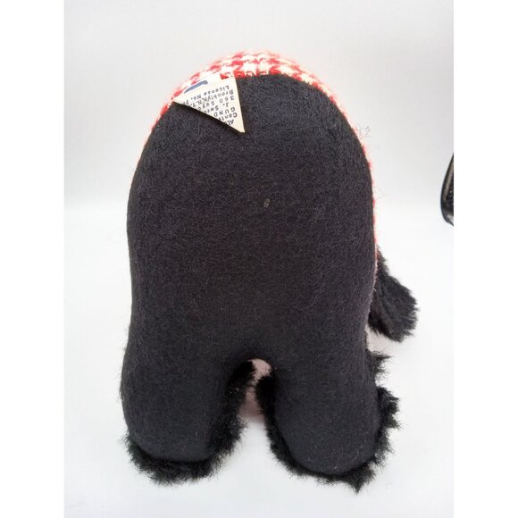 Gund Panda Vintage 1971 Plush Orange Bow Red Houndstooth Accents 13 Inches - Picture 13 of 16